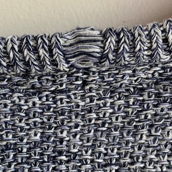 Smog Blue & White Heathered Slim Fit Sweater - Picture 5 of 5